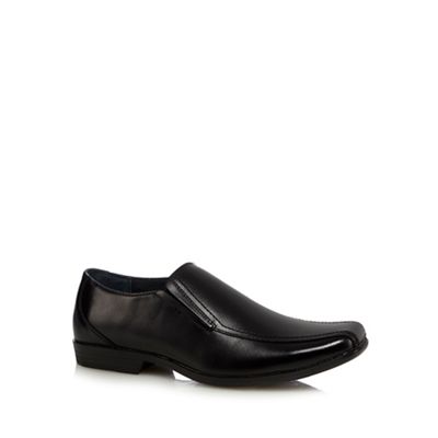 Black leather 'Enzo IIV' slip on shoes